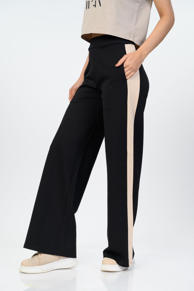 Ladies Colour Block Pant with Elasticated Waistband - Altruism Fashion LLP